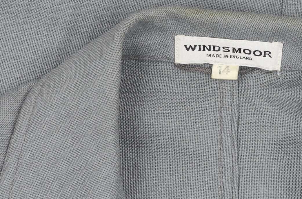 Windsmoor Women's Grey Blazer, Size 14, Classic Wool Jacket