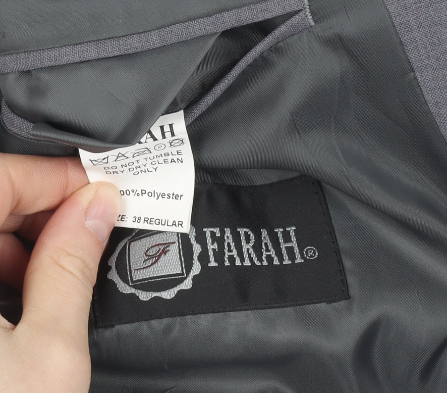 Farah Men's Grey Blazer, 38R, Classic Style