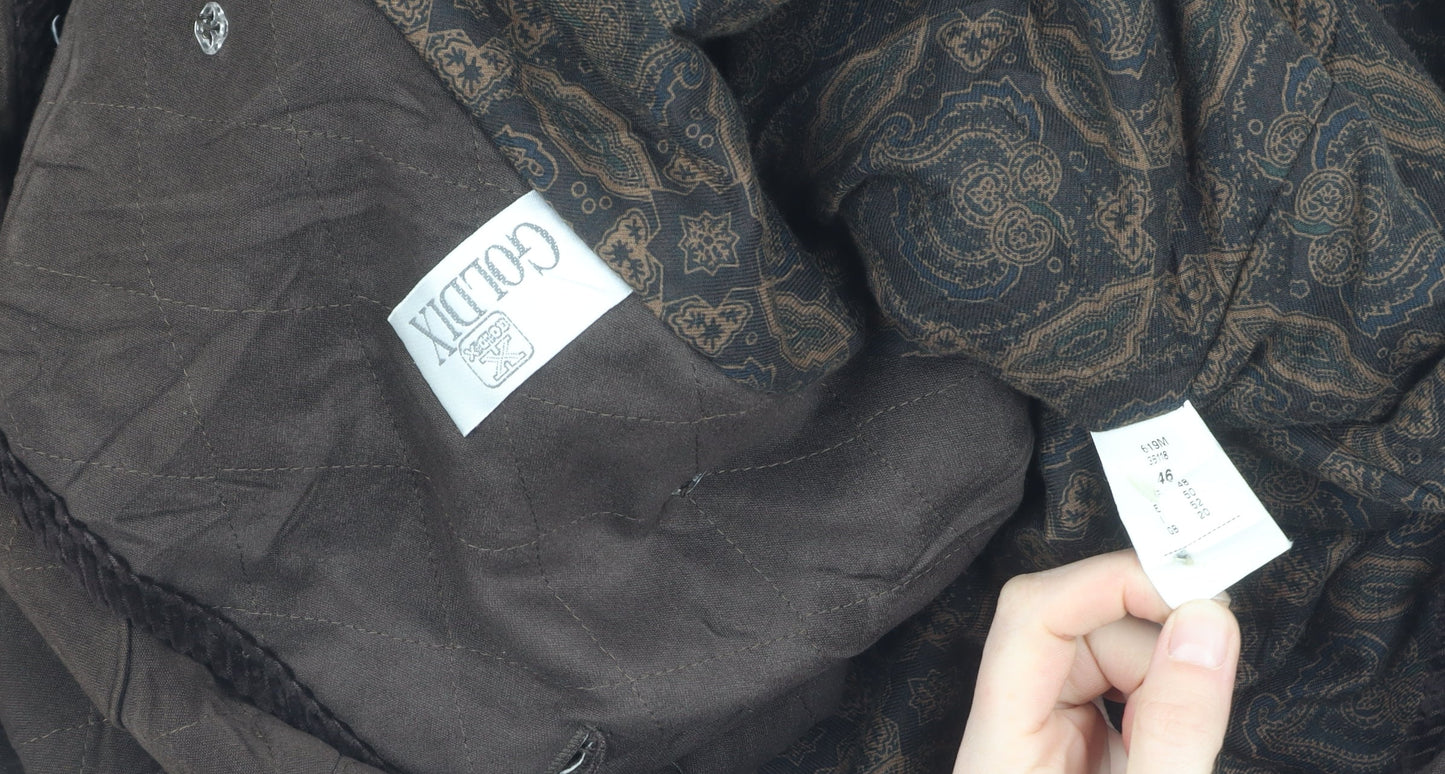 Goldix Women's Brown Quilted Jacket Size 18