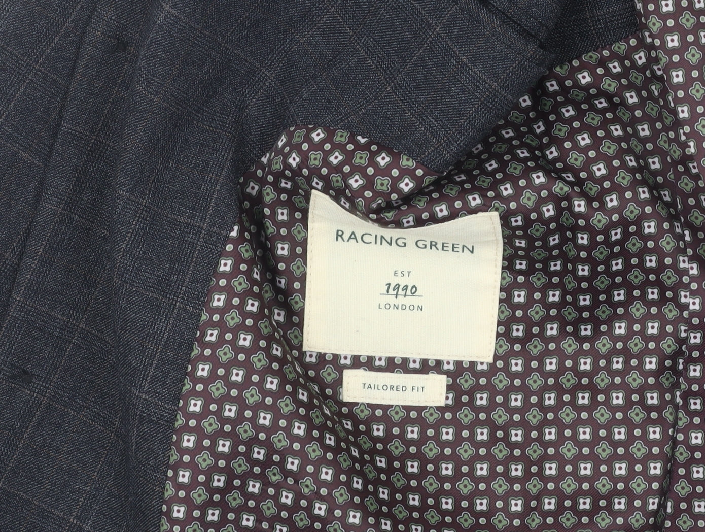 Racing Green Blue Check Blazer for Men, Size 40L