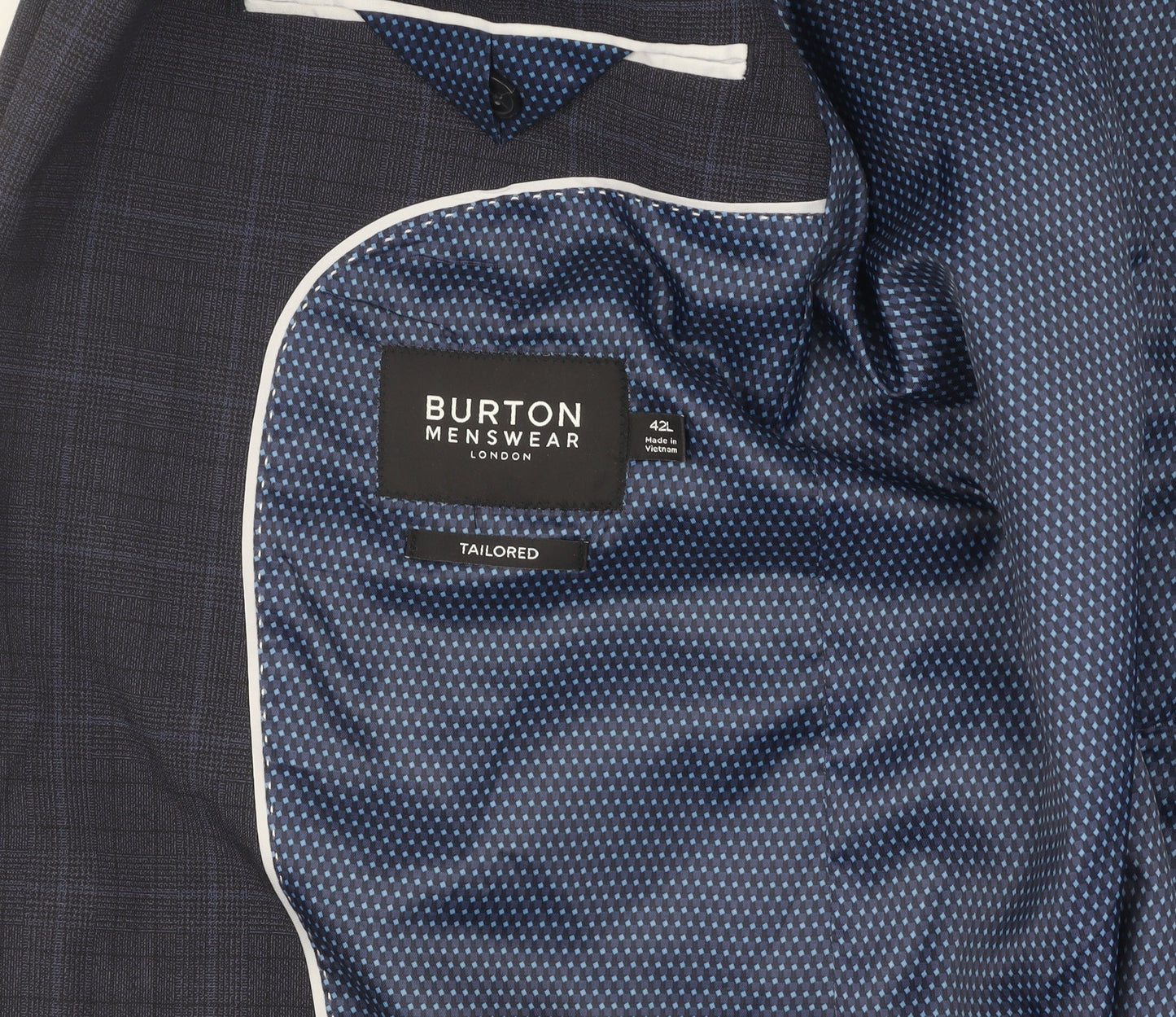 Burton Menswear Blue Check Blazer, 42L