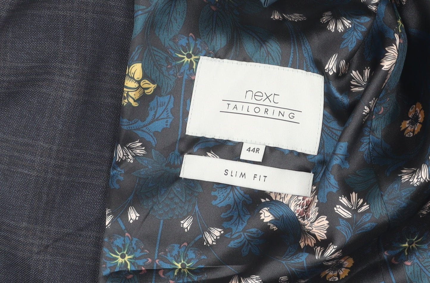 Next Men's Blue Check Slim Fit Blazer 44R