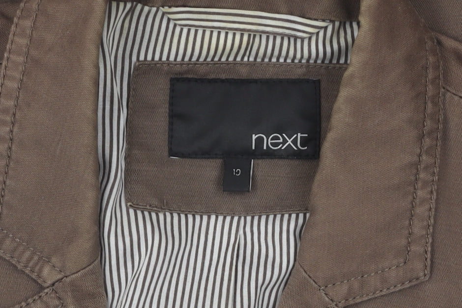 Next Women's Brown Blazer, Size 10, Mid-Length, Lined