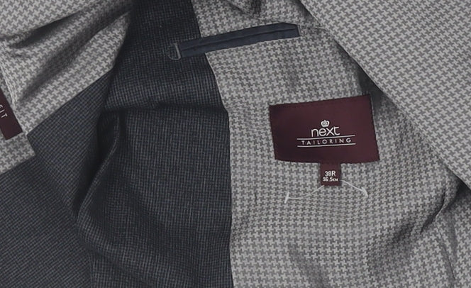 Next Men's Grey Suit Jacket, Size 38, Regular Fit