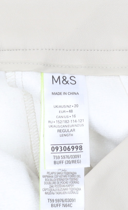 Marks & Spencer Women's Beige Trousers Size 20
