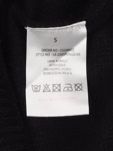 Brave Soul Women's Black Pullover Jumper, Size S