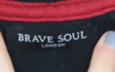 Brave Soul Men's Black Pullover Sweatshirt S