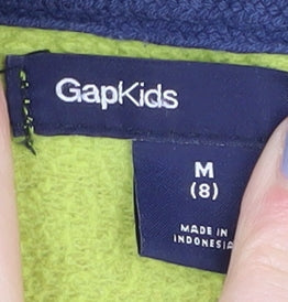 Gap Boys Green Full Zip Hoodie M Logo Casual
