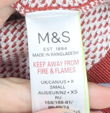 Marks & Spencer Women's Red Polo Shirt XS