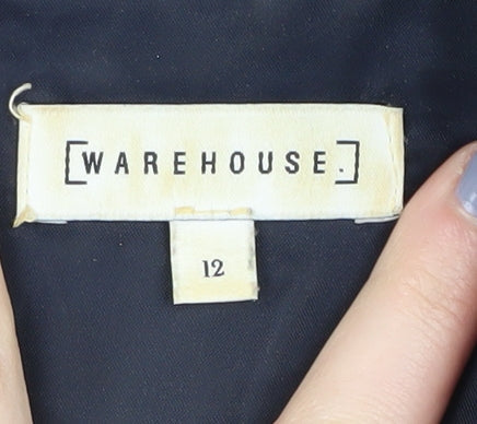 Warehouse Women's Polka Dot A-Line Dress Blue Size 12