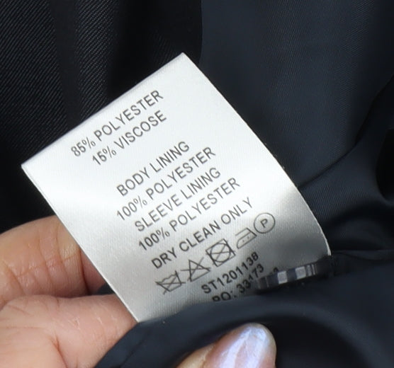 Scott & Taylor Men's Black Blazer, 44R, Business Formal