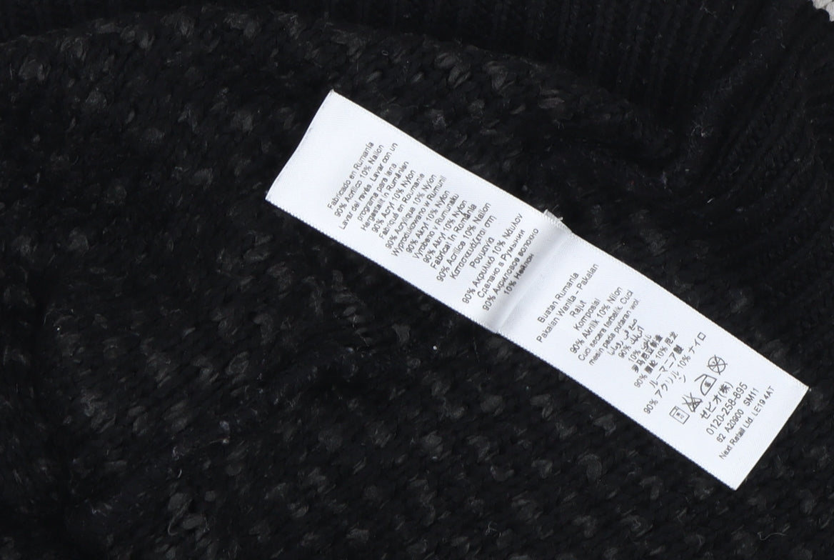 Next Women's Black Pullover Jumper, Size 8, Crew Neck
