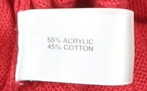 Country Casuals Women's Red Cable Knit Pullover Jumper S