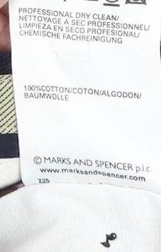 Marks & Spencer Men's Black Cotton Trousers, Size 34