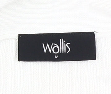Wallis Womens White Cardigan, Size M, Long Sleeve