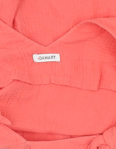 Damart Women's Pink Sleeveless Tank Top, V-Neck, M