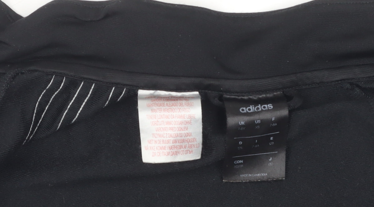 Adidas Boys Black Track Jacket 7-8 Years