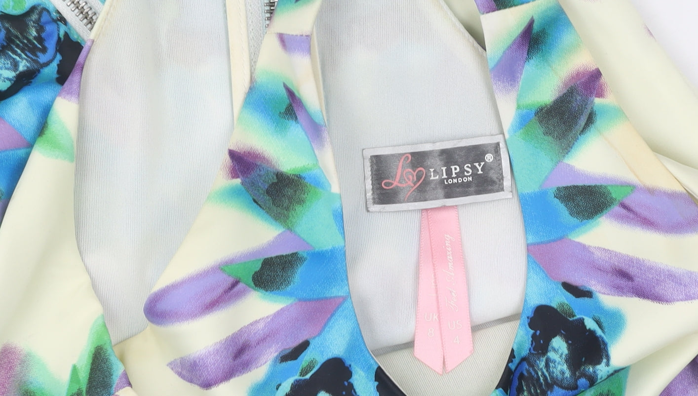 Lipsy Women’s Multicoloured Bodycon Dress Size 8