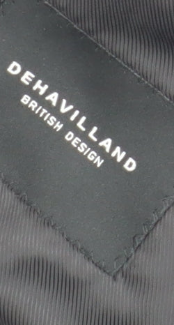 Dehavilland Men's Black Blazer, Size 44, Regular Fit