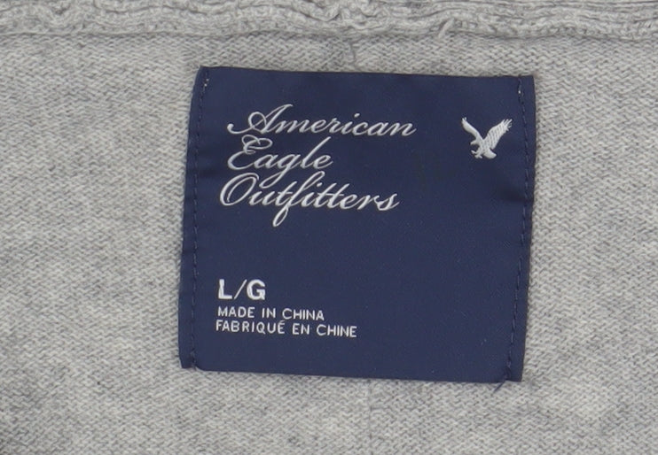 American Eagle Women's Grey Cardigan L Casual