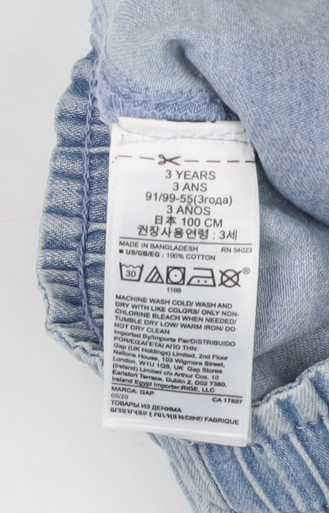 Gap Girls Blue Wide-Leg Jeans 3 Years