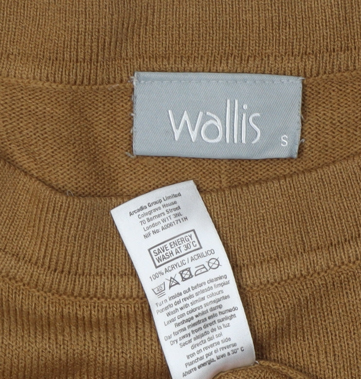 Wallis Women's Brown Jumper Dress, Size S, 3/4 Sleeve