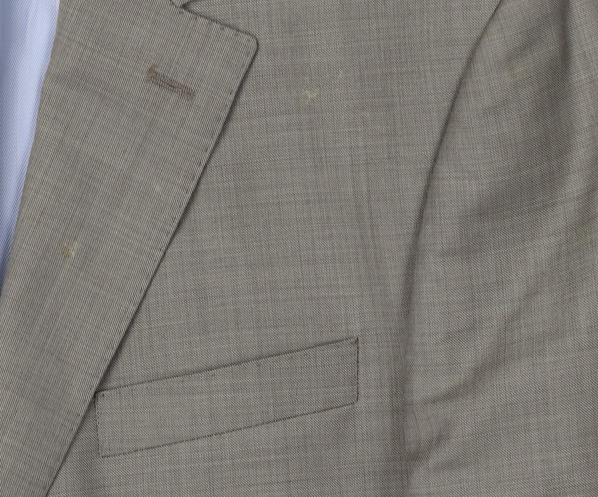 Daniel Hechter Men's Beige Wool Blazer Jacket, Size 42L