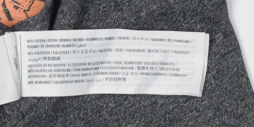 Abercrombie & Fitch Kids Boys Grey Graphic T-Shirt 5-6 Years Casual