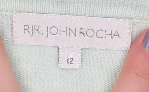 RJR.John Rocha Women's Green Cardigan V-Neck Size 12