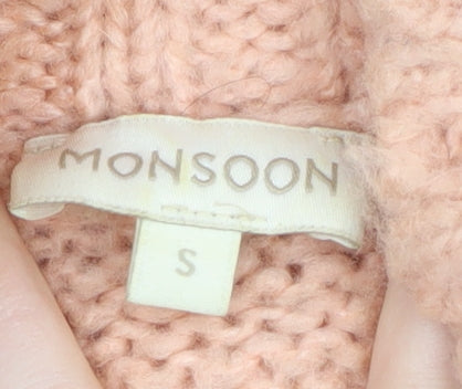 Monsoon Women's Pink High Neck Pullover Jumper S