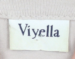 Viyella Women's Beige Wrap Jumper M Long Sleeve
