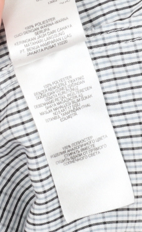 Thomas Nash Men's XL Black Check Button-Up Shirt
