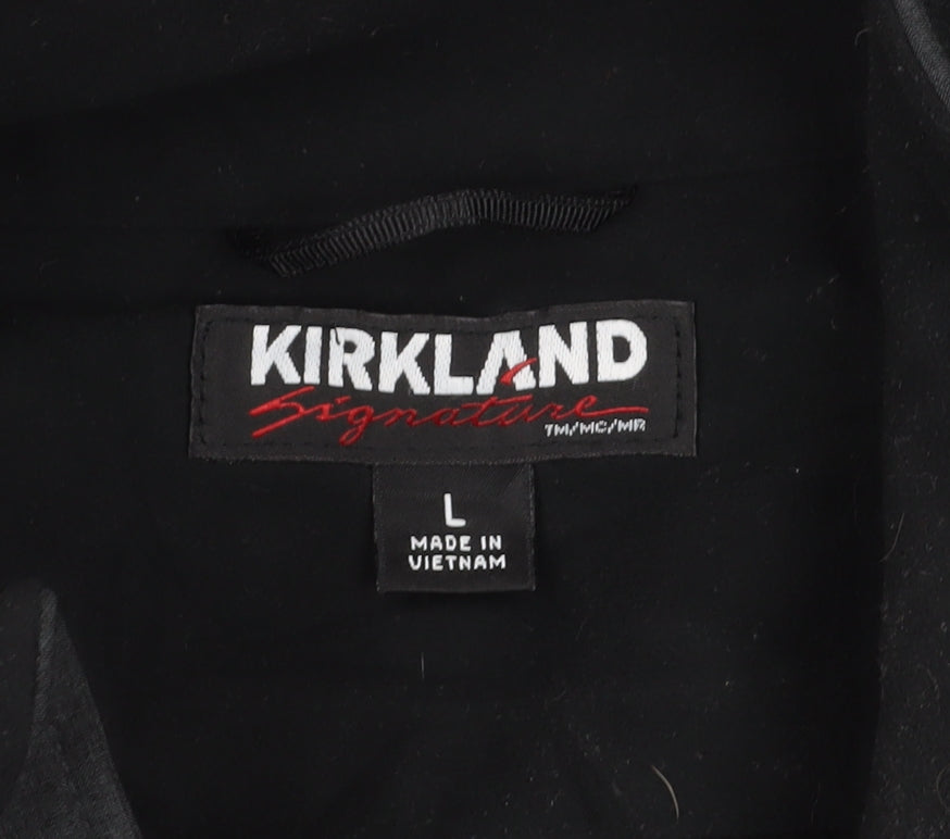 Kirkland Signature Men's Black Jacket, L, Full Zip