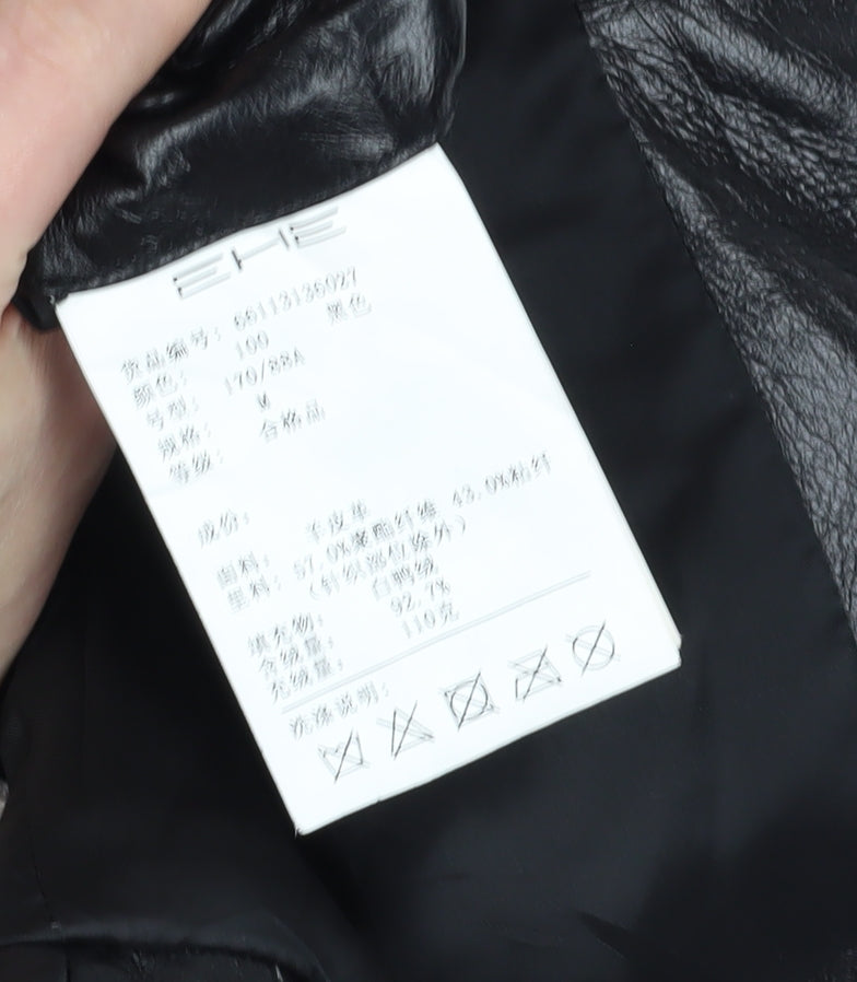 EHE Boys Black Jacket M, Autumn Winter Lined Full Zip