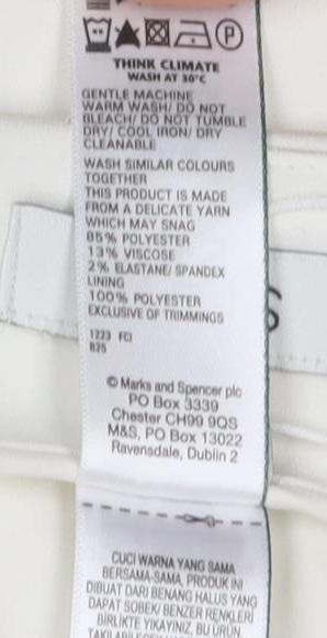 Marks & Spencer Women's Ivory Pencil Skirt 14