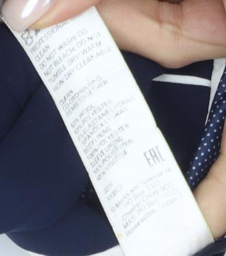 Marks & Spencer Blue Men's Regular Suit Jacket 36R