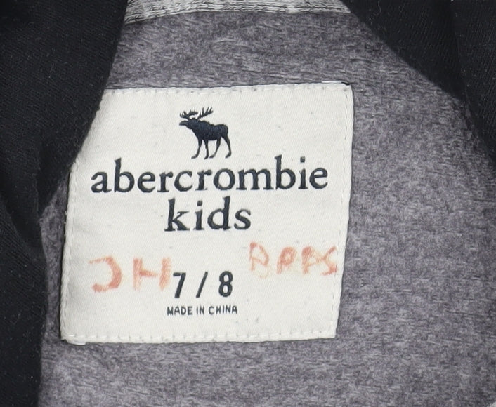 Abercrombie & Fitch Kids Grey Pullover Hoodie for Boys 7-8 Years