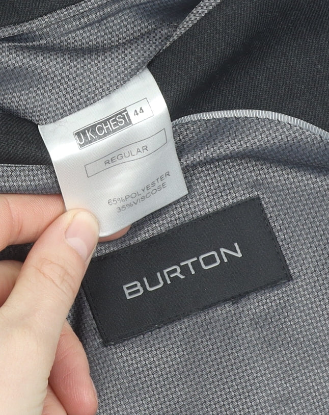 Burton Black Men's Blazer 44 Regular Business Jacket