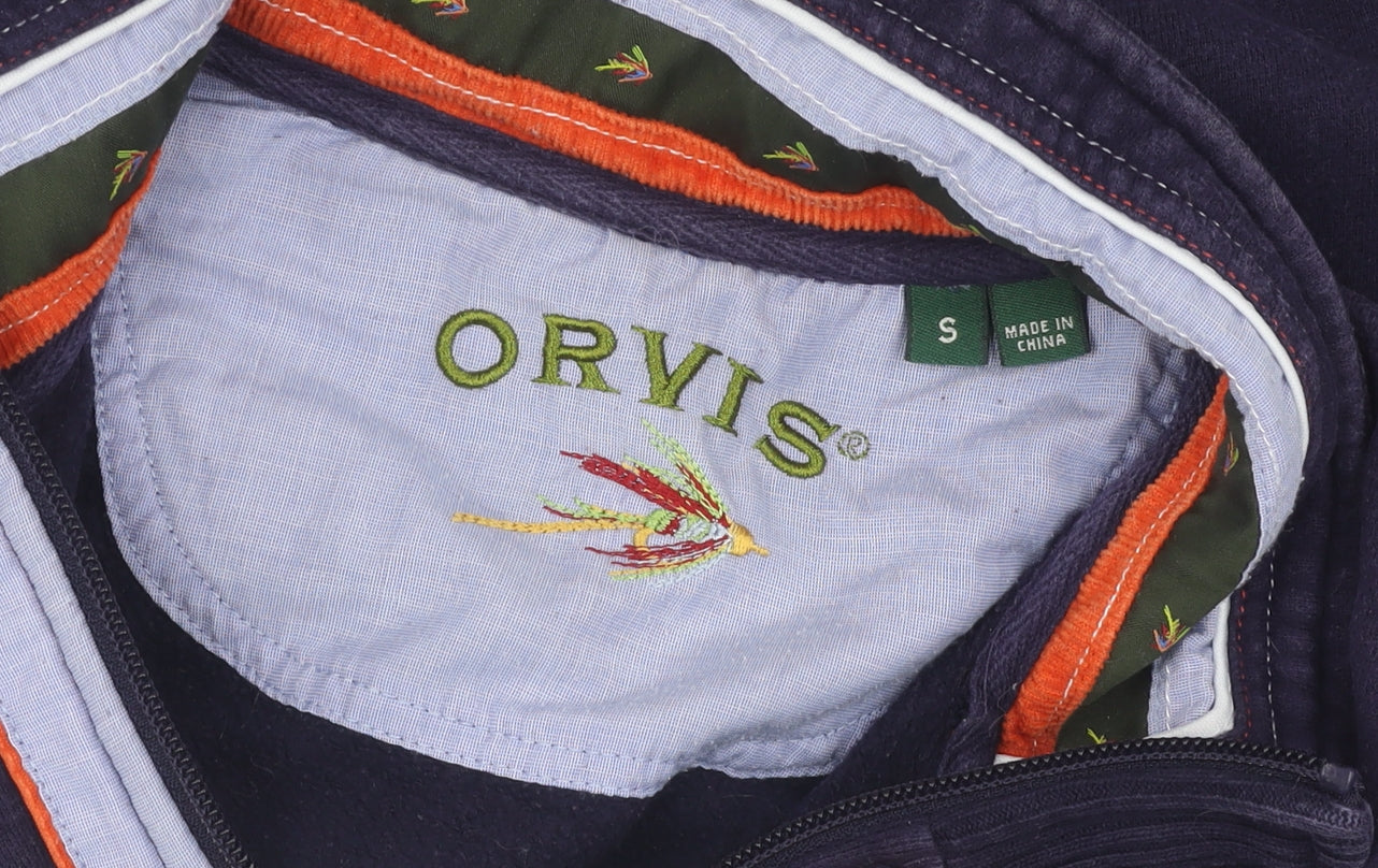 Orvis Mens Blue Pullover Sweatshirt S - Stylish & Comfortable