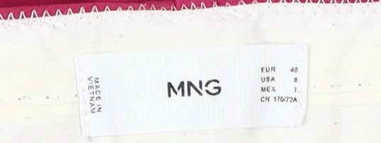 MNG Women's Pink Straight Trousers Size 12