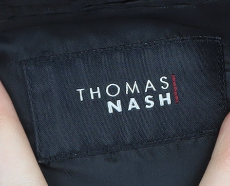 Thomas Nash Men's Black Regular Fit Suit Jacket 44R