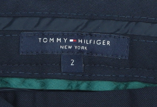Tommy Hilfiger Women's Black Wool Trousers Size 2XS