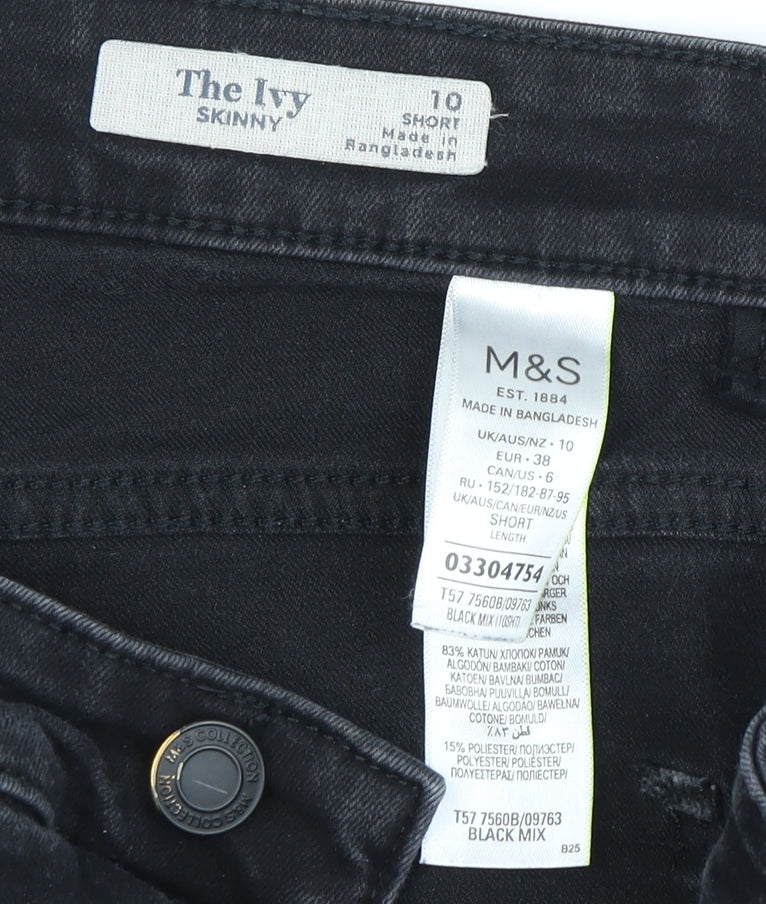 Marks & Spencer Women's Black Skinny Jeans Size 10