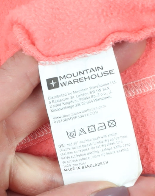 Mountain Warehouse Women's Pink 1/2 Zip Fleece Sweatshirt Size 14