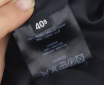 Brand and care label for Jaeger Men's Black Wool Tuxedo Jacket 40S