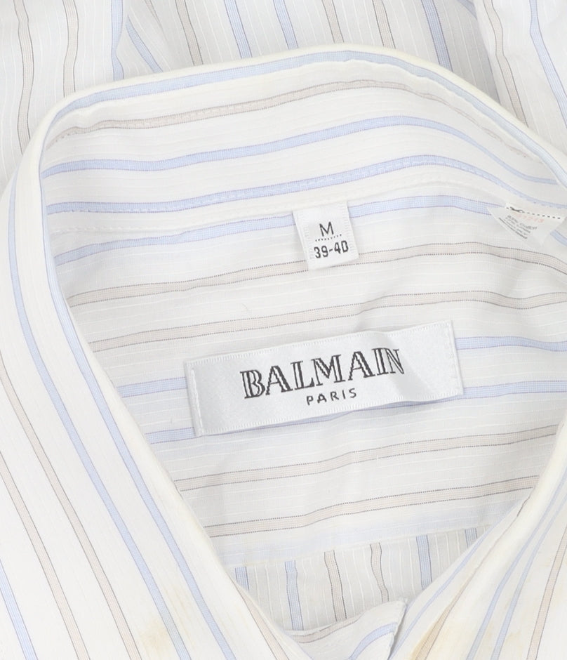 Balmain Men's Multicoloured Striped Shirt M