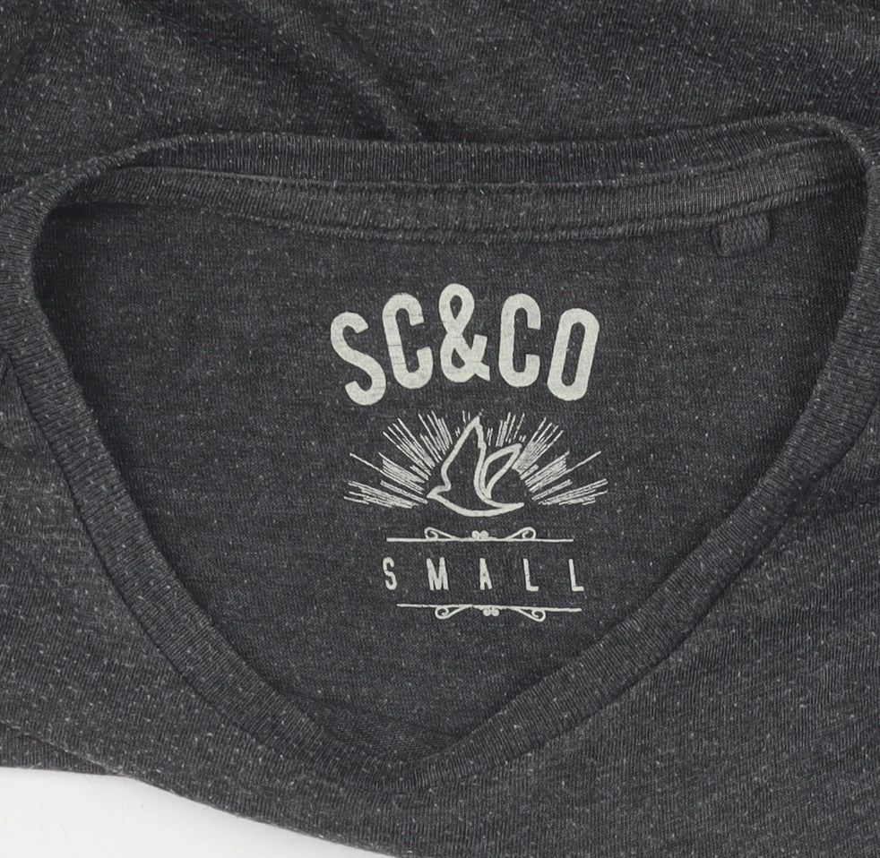 SoulCal Men's Black V-Neck T-Shirt Size S