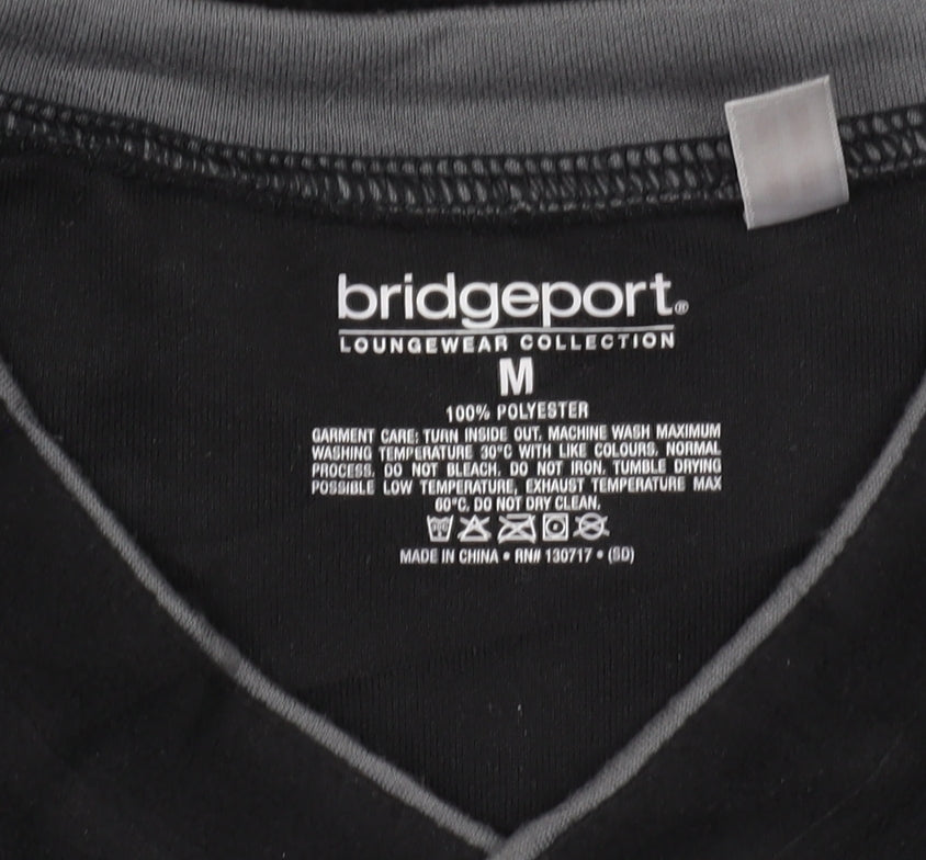 Bridgeport Men's Black V-Neck Pullover Sweatshirt M