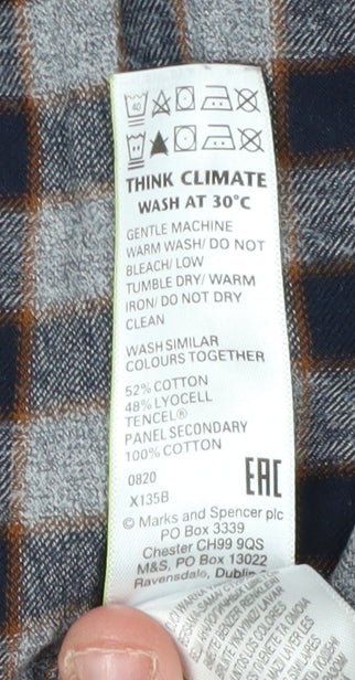 Marks & Spencer Men's Multicoloured Check Shirt, Size S