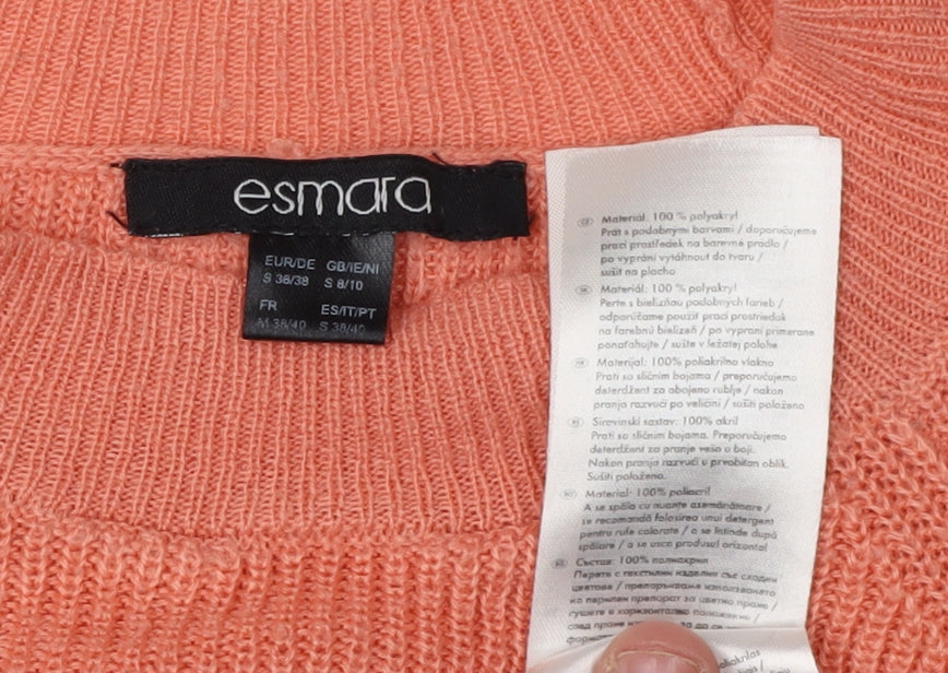 Esmara Women's Pink Crew Neck Pullover Jumper S